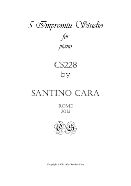 5 Impromptu Studies for piano - Complete