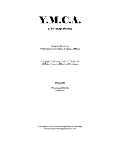 Y.m.c.a. (arr. Jim Farley)