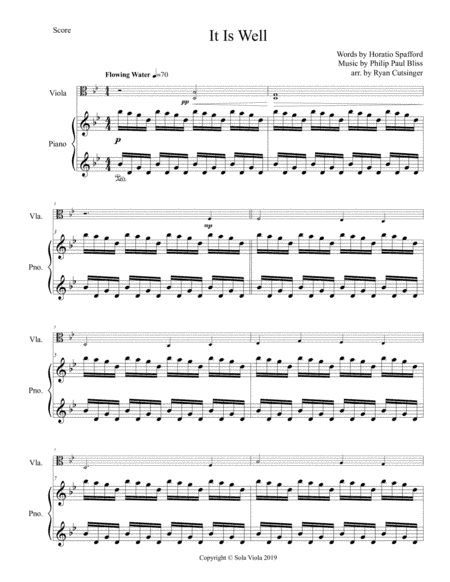 It Is Well-Piano Accompaniment (arr. Ryan Cutsinger)