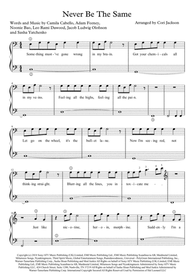 Never Be The Same (arr. Cori Jackson)