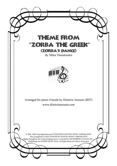 Theme From "zorba The Greek" (arr. Dimitris Anousis)