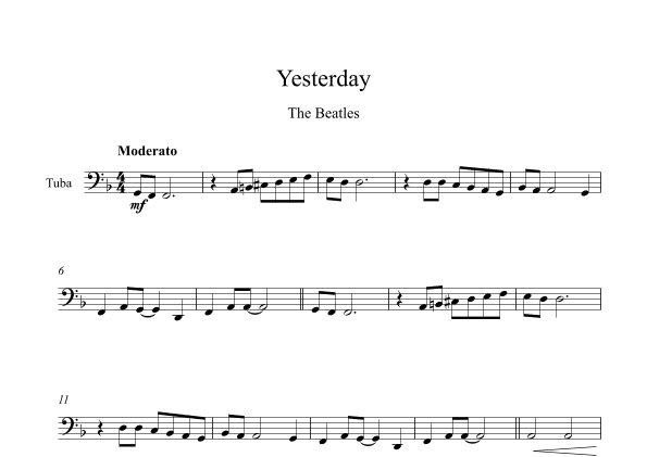 Yesterday (arr. Digital Book Music)