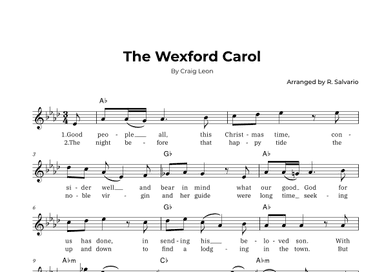The Wexford Carol (Key of A-Flat Major) (arr. R. Salvario)