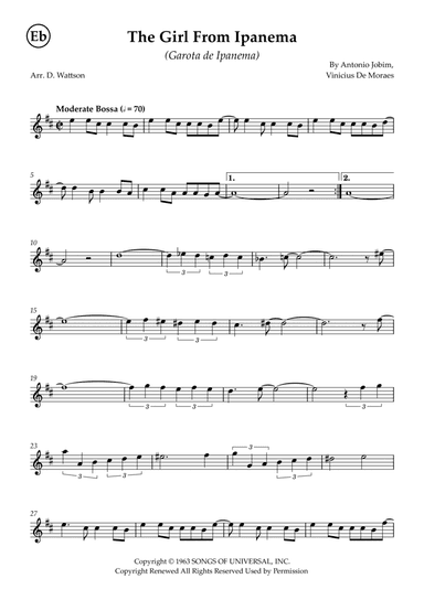 Garôta De Ipanema (arr. Douglas Wattson)