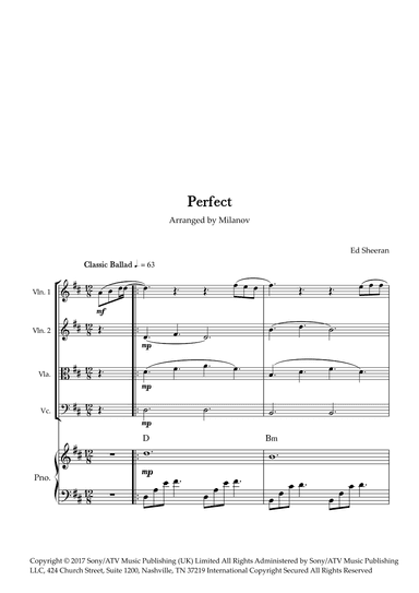 Perfect (arr. Milanov)