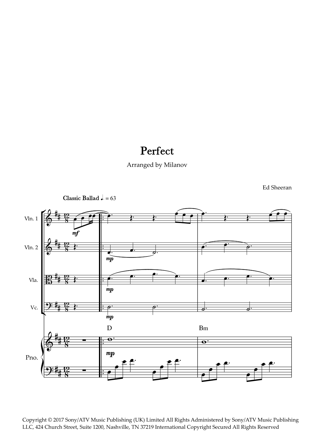 Perfect (arr. Milanov)