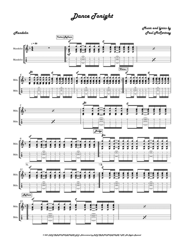 Dance Tonight (arr. David Lartey)