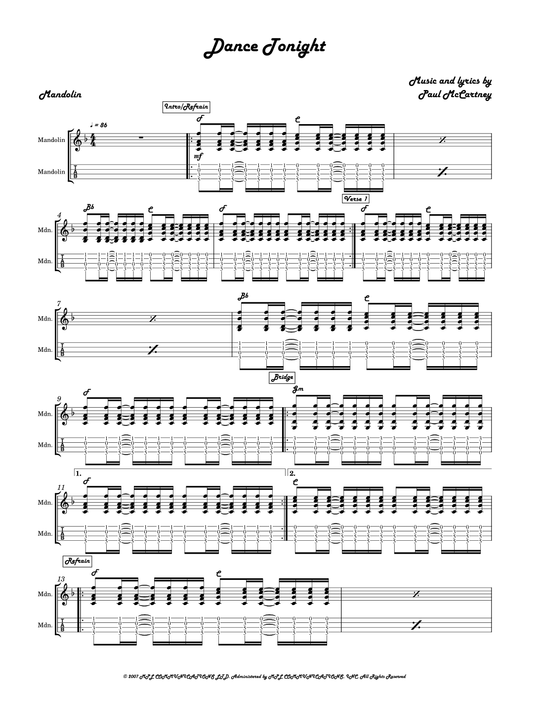 Dance Tonight (arr. David Lartey)