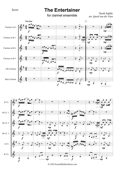 The Entertainer (arr. Sjoerd van der Veen)