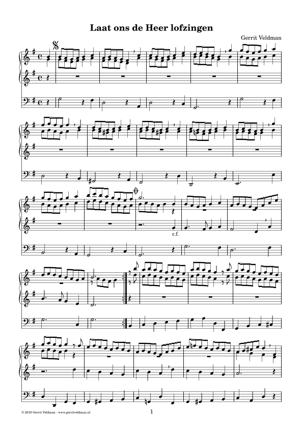 Laat ons de Heer lofzingen/Lob Gott getrost mit singen