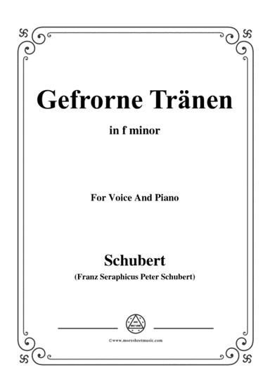 Schubert-Gefrorne Tränen,from 'Winterreise',Op.89(D.911) No.3,in f minor,for Voice&Piano (arr. MSM)