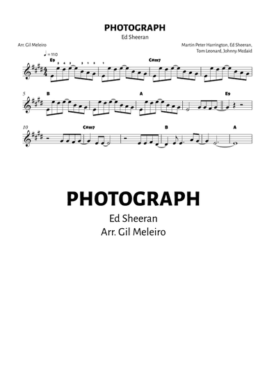 Photograph (arr. Gil Meleiro)