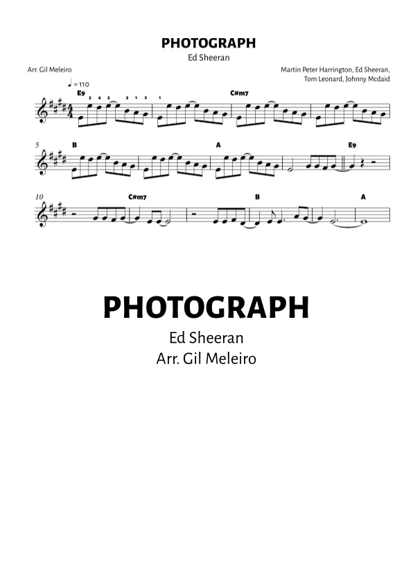 Photograph (arr. Gil Meleiro)