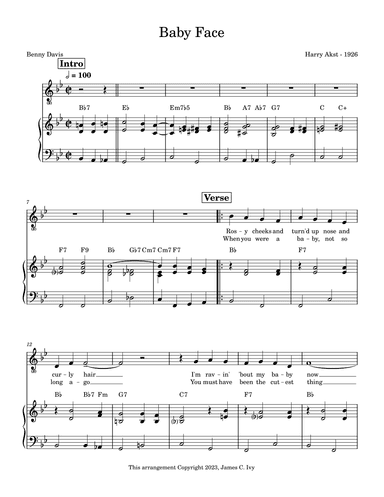 Baby Face (arr. Jim Ivy)