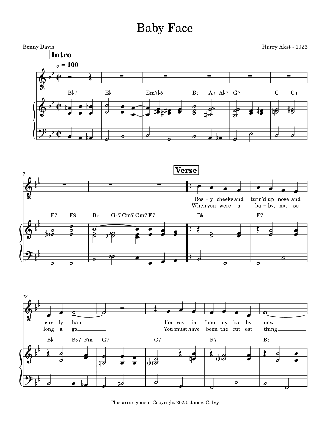 Baby Face (arr. Jim Ivy)