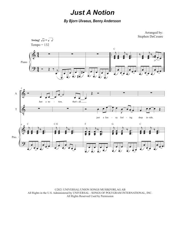 Just A Notion (arr. Stephen DeCesare)