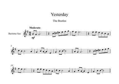 Yesterday (arr. Digital Book Music)