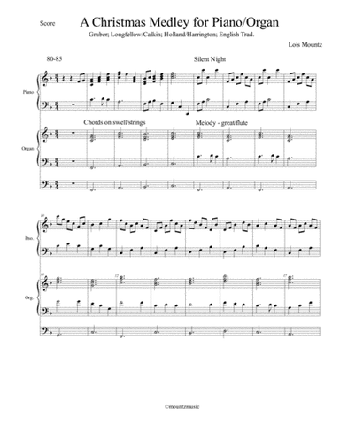 A Christmas Medley for Piano and Organ (arr. Lois Mountz)