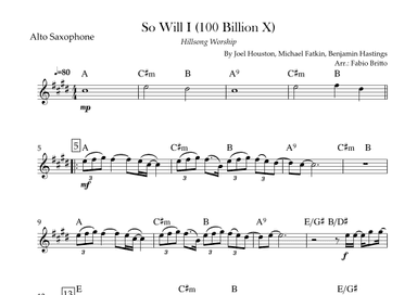 So Will I (100 Billion X) (arr. Fabio Britto)