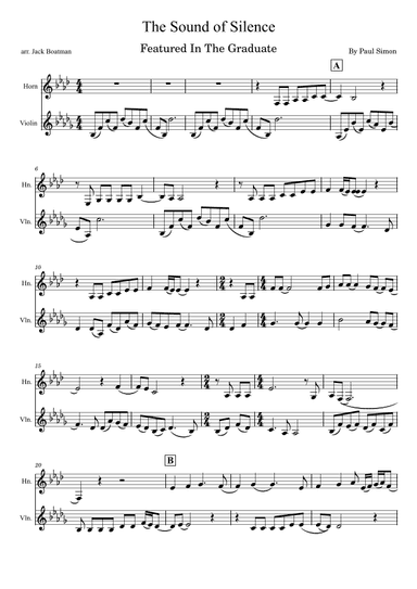 The Sound Of Silence (arr. Jack Boatman)