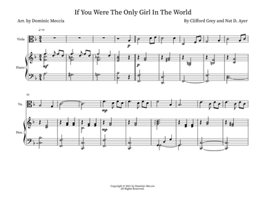 If You Were The Only Girl In The World (arr. Dominic Meccia)
