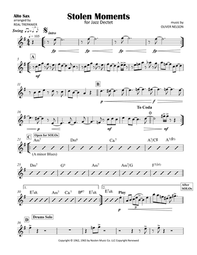 Stolen Moments (arr. Real Trepanier)