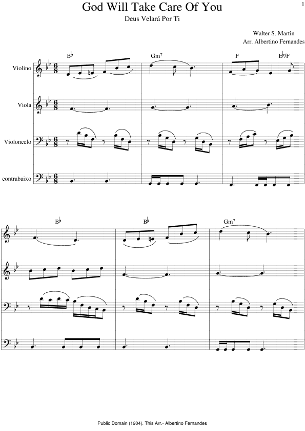 God Will Take Care Of You (arr. Albertino Fernandes)