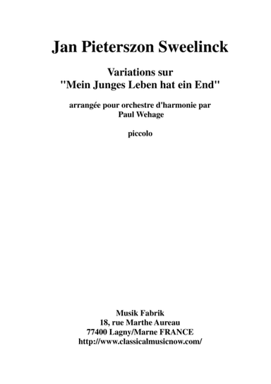 Jan Pieterszoon Sweelinck/Paul Wehage - Variations on Mein Juges Leben hat ein ende- arranged for C (arr. Musik Fabrik Music Publishing)