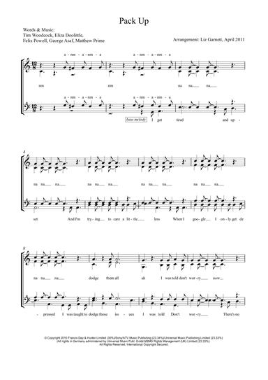 Pack Up (arr. Liz Garnett)