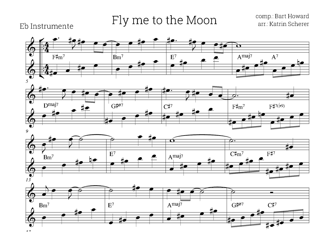 Fly Me To The Moon (in Other Words) (arr. Katrin Scherer)