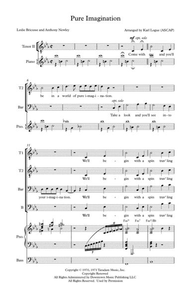 Pure Imagination (arr. Karl Logue (ASCAP))