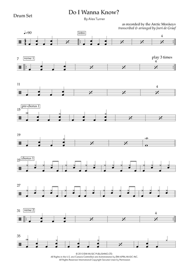 Do I Wanna Know? (arr. Joeri de Graaf)