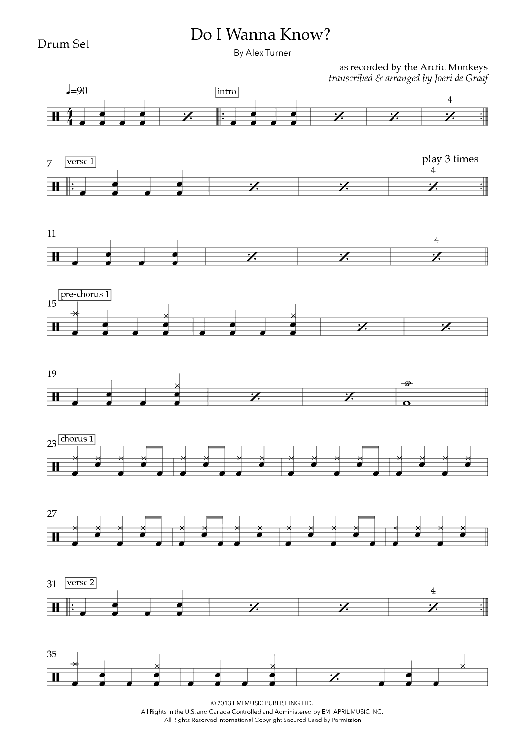 Do I Wanna Know? (arr. Joeri de Graaf)