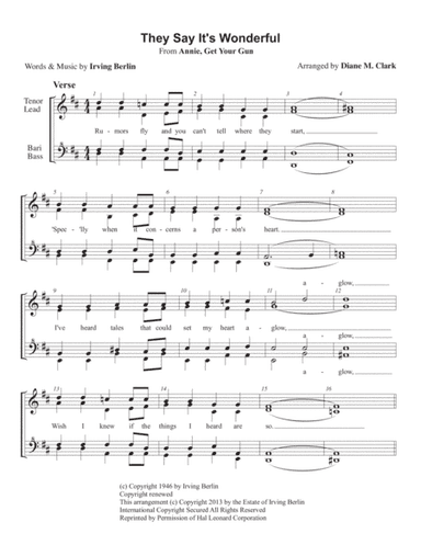 They Say It''s Wonderful (arr. Diane M. Clark)