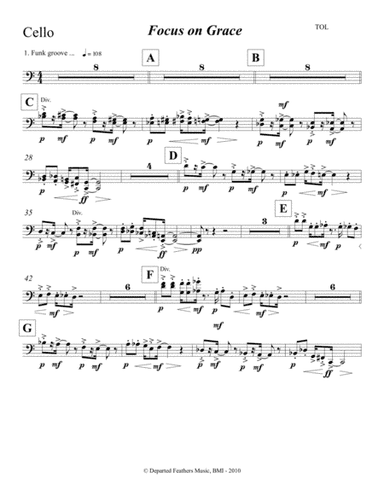 Focus on Grace ... A concerto for jazz saxophone and orchestra (2010) Cello part