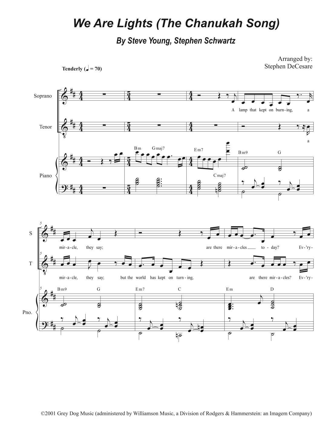 The Chanukah Song (we Are Lights) (arr. Stephen DeCesare)