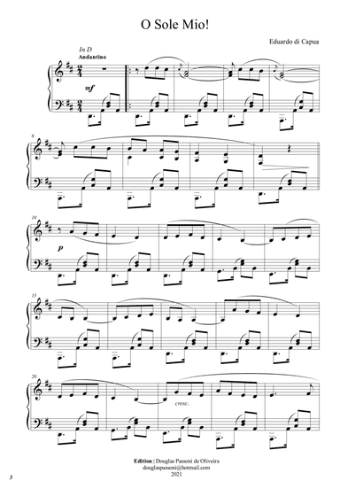 My Solo (O Sole Mio) (arr. Passoni Music)