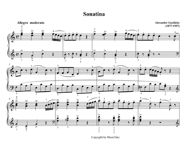 Goedicke Sonatina in C Major (arr. Ben Choupak)