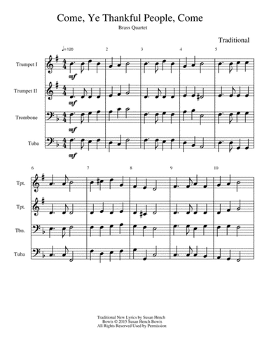 Come Ye Thankful People Come (arr. Dominic Meccia)