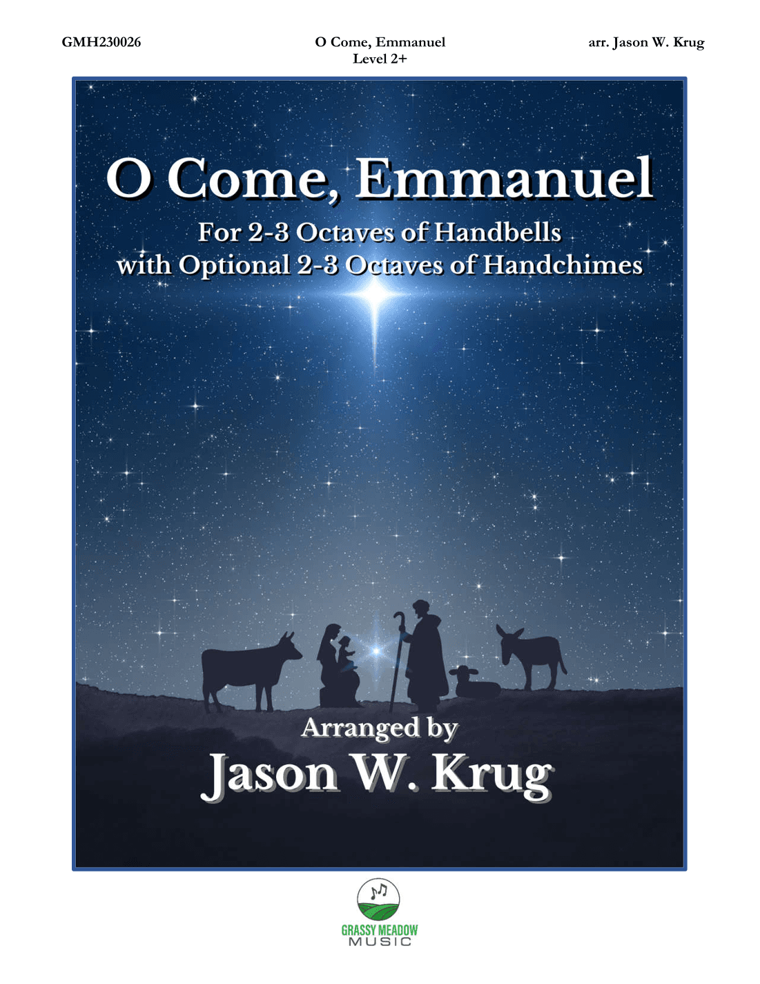 O Come, Emmanuel (for 2-3 octave handbell ensemble) (site license) (arr. Jason W. Krug)