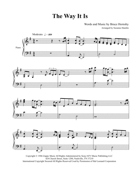 The Way It Is (arr. Suzanne Hamlin)