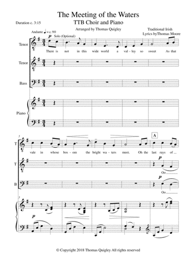 The Meeting of the Waters (arr. Thomas Quigley)