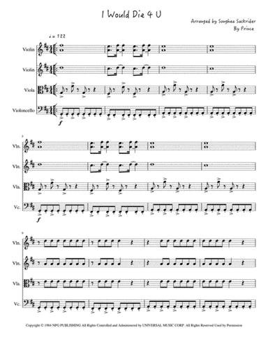 I Would Die 4 U (arr. Songhea Sackrider)