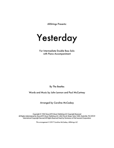 Yesterday (arr. Caroline McCaskey)