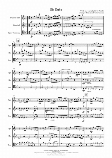 Sir Duke (arr. Helen Douthwaite-Teasdale)