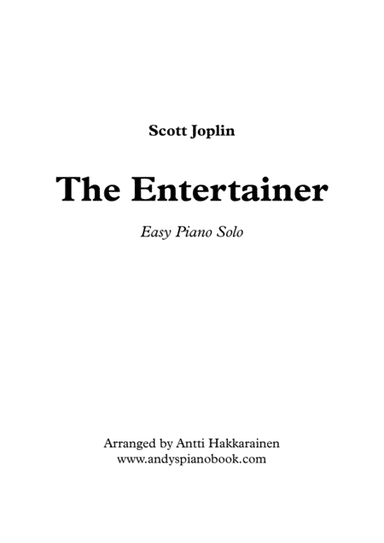 The Entertainer - Easy Piano Solo (arr. Antti Hakkarainen)