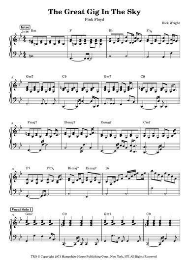 The Great Gig In The Sky (arr. Anacrusa)