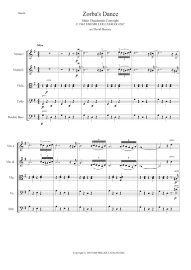 Zorbas Dance (arr. arranged by David Banney)