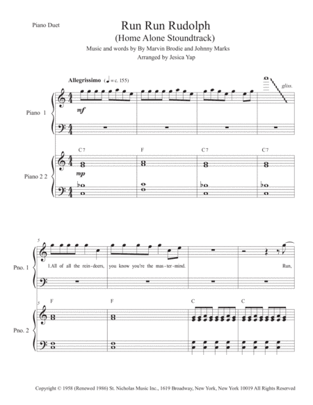 Run Rudolph Run (arr. Jesica Yap)