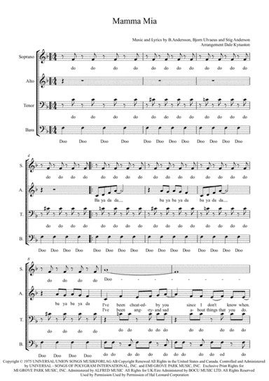 Mamma Mia (arr. Dale Kynaston)